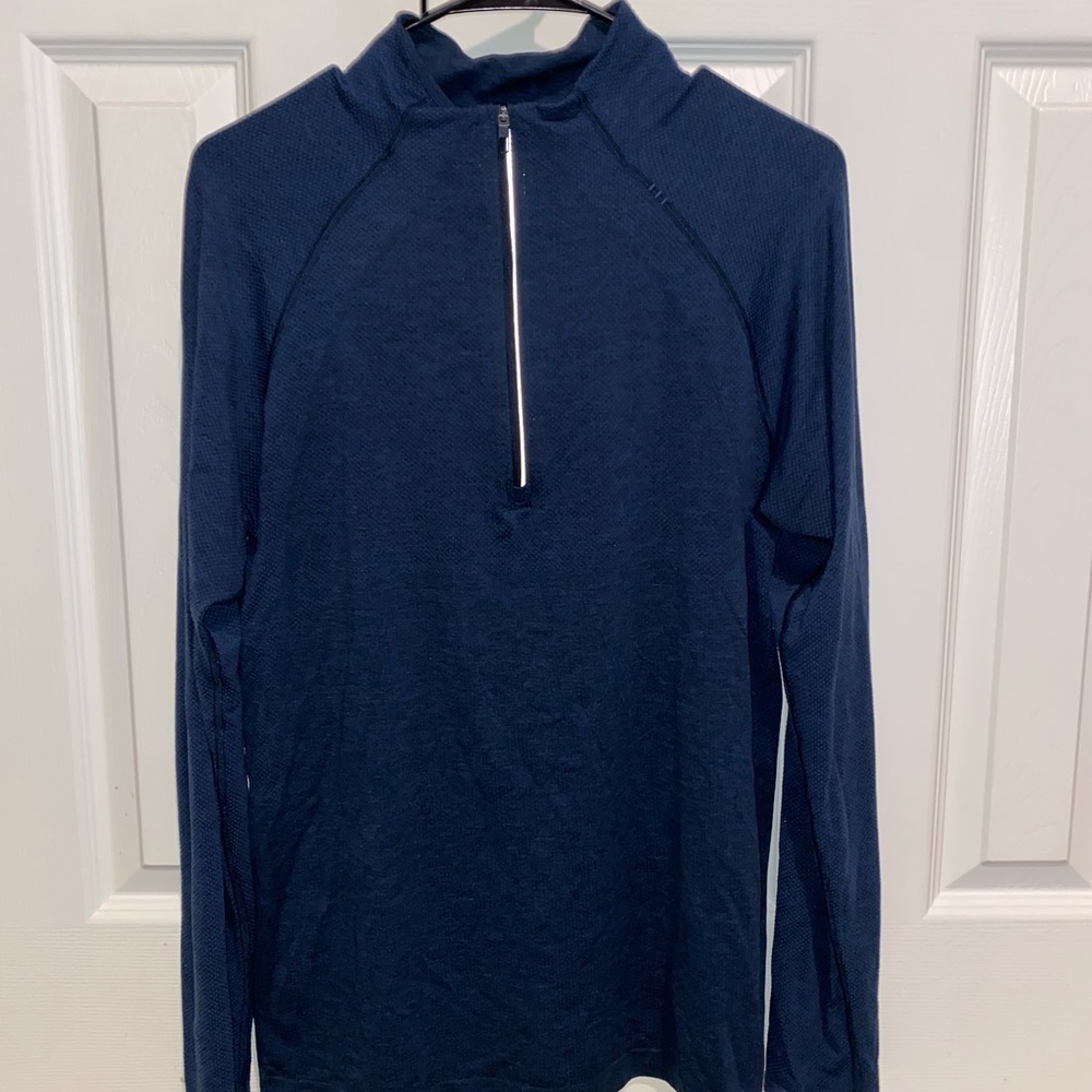 Navy Blue Lululemon quarter zip half zip long sleeve pullover